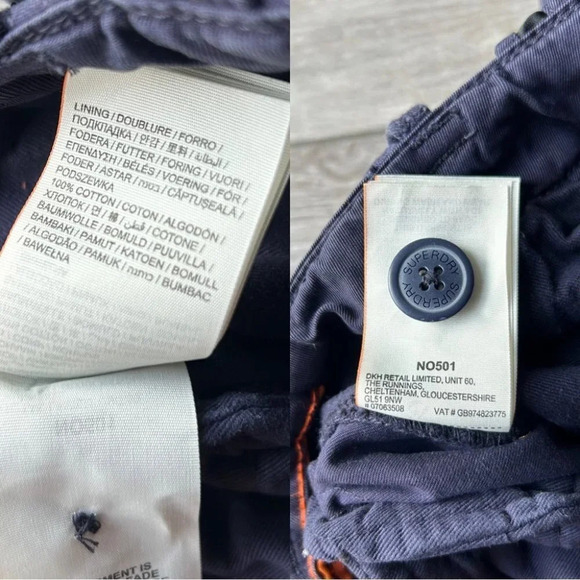 Superdry CRG Navy Cargo Shorts - Picture 9 of 15